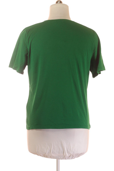 Bavlněné tričko zelené Marc O´Polo s logem, ležérní styl