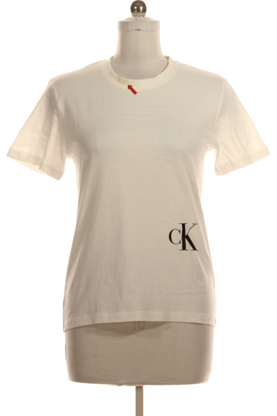 Jednoduché Dámské Tričko Bílé Calvin Klein Vel. S