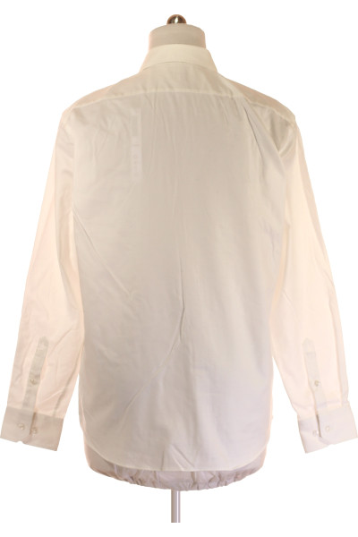 Pánská Košile Jednobarevná Bílá Second hand Vel. XL
