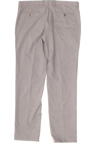 Christian Berg Pánské oblekové kalhoty šedé slim fit pro business