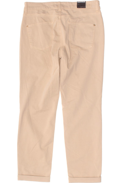 CAMBIO Chinos rovné kalhoty bavlněné s pružností, béžové