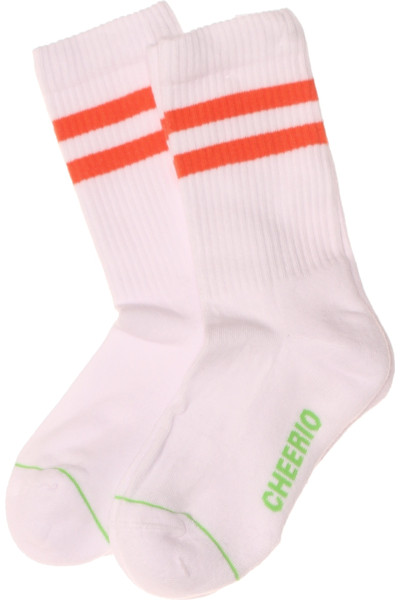 CHEERIO Pohodlné Sportovní Tenisové Ponožky Bílo-Červené Retro Styl