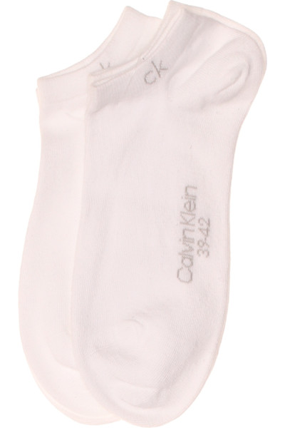Calvin Klein Bílé Nízké Kotníkové Ponožky Unisex Komfortní Měkké