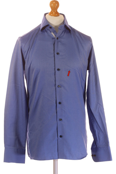 Pánská Košile Jednobarevná Modrá ETERNA Vel.  40