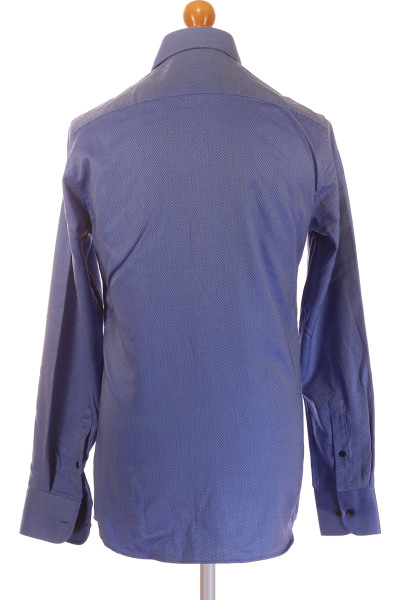 Pánská Košile Jednobarevná Modrá ETERNA Vel.  40
