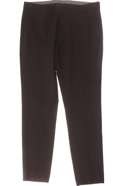 Elegantní Společenské Kalhoty Slim Fit Pro Muže | Černé