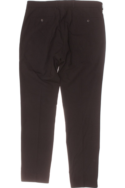Elegantní Společenské Kalhoty Slim Fit Pro Muže | Černé