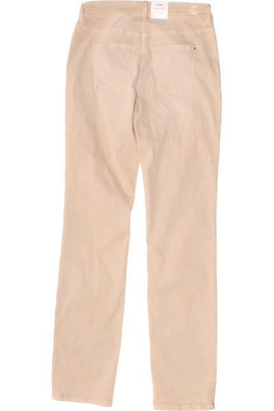 MAC Dámské rovné bavlněné kalhoty v béžové, univerzální střih