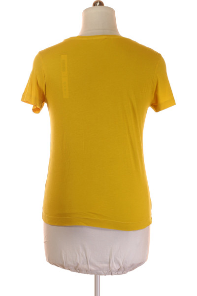 Marc O´Polo Bavlněné Tričko Basic Žluté, Casual na Léto