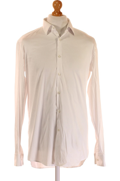 Elegantní Hugo Boss Klasická Košile Slim Fit 100% Bavlněná Bílá