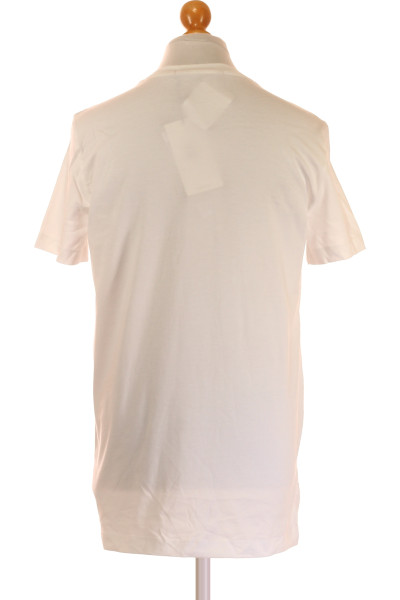 Bílé pánské stylové tričko Calvin Klein, 100% bavlna, jednoduché