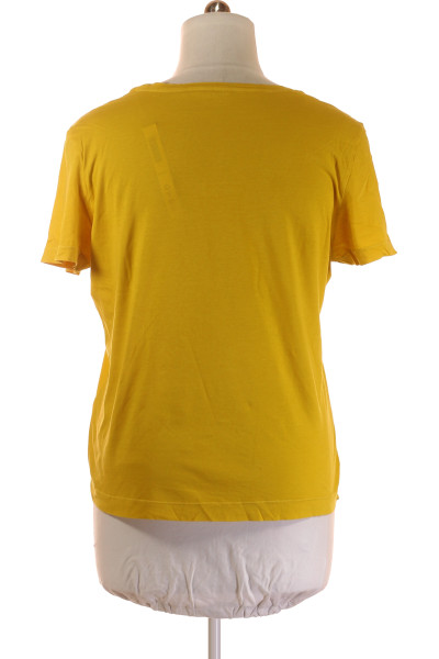 Bavlněné Tričko Marc O´Polo Žluté Volné Letní s Krátkým Rukávem