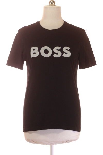 Bavlněné Tričko Hugo Boss S Logem, Pohodlný Střih Pro Muže