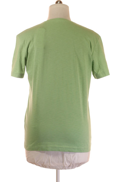 Pánské bavlněné tričko TOM TAILOR v jednoduchém stylu, zelená