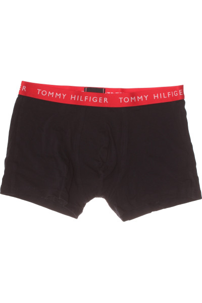 Bavlněné boxerky s logem TOMMY HILFIGER pánské, černé, elastické