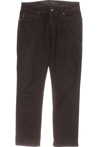 Christian Berg Pánské rovné džíny z bavlny s elastanem černé