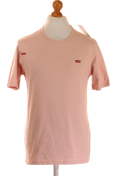 LEVIS Bavlněné Dámské Basic Tričko Pastelově Růžová