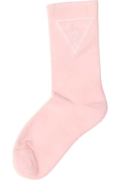 Guess Pohodlné Ponožky Tenké Kotníkové Růžové Jednobarevné