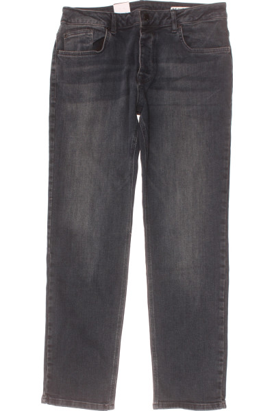 REVIEW Pánské rovné džíny tmavě šedé, pružné, celoroční