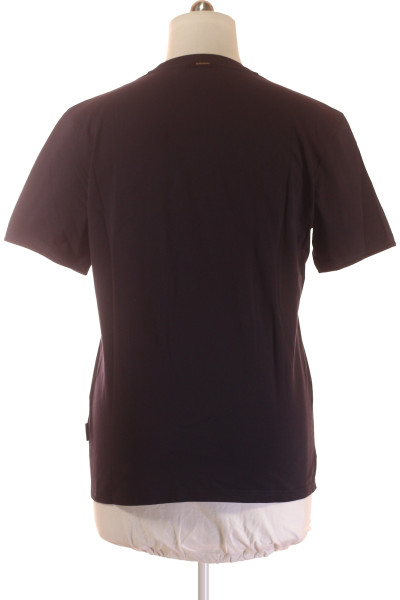 NAPAPIJRI Bavlněné pánské tričko Basic černé, ležérní střih
