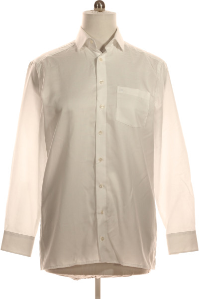 Pánská Košile Jednobarevná Bílá OLYMP Vel. 41
