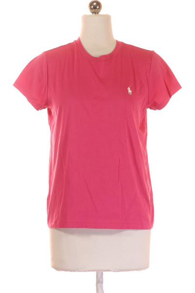 Jednoduché Dámské Tričko Růžové Ralph Lauren Vel. S