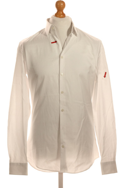 Pánská Košile Jednobarevná Bílá Jake*s Vel. 39/40