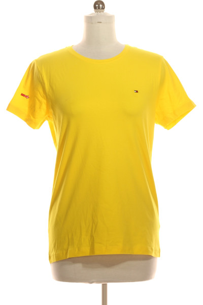 Jednoduché Dámské Tričko Žluté TOMMY HILFIGER Vel. M