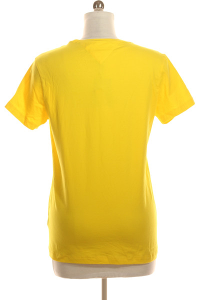 Jednoduché Dámské Tričko Žluté TOMMY HILFIGER Vel. M
