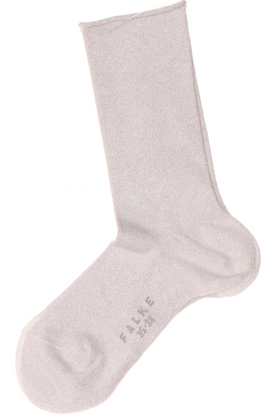 FALKE Komfortní Glitrové Kotníkové Ponožky Stříbrné Pro Volný Čas
