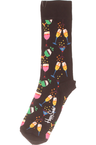 Pánské Veselé Vzorované Kotníkové Ponožky Happy Socks S Motivem Koktejlů