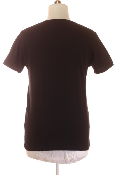 MC NEAL Pánské černé tričko z čisté bavlny pro volný čas