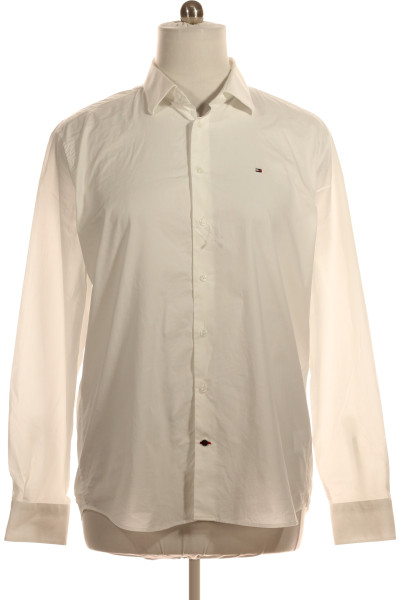 Pánská Košile Jednobarevná Bílá Vel. 45