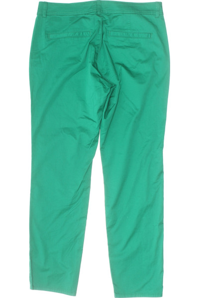 s.OLIVER Dámské Chino Kalhoty Bavlněné Střih Slim Zelené Pro Volný Čas