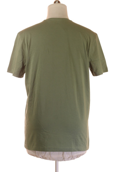 Bavlněné pánské tričko Christian Berg v jednoduchém stylu, olivová