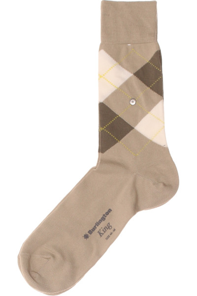 Pánské Vzorované Ponožky Burlington Argyle V Zemitých Tónech