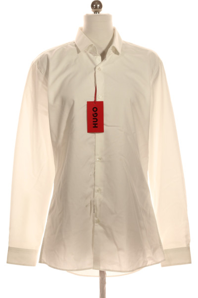 Pánská Košile Jednobarevná Bílá Vel. 39