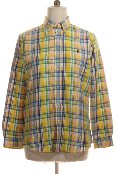 Vzorovaná Pánská Košile Žlutá POLO CLUB Royal Berkshire Vel. L