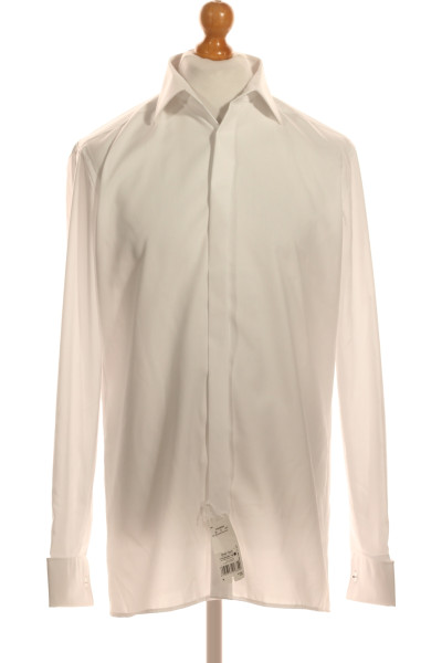 Pánská Košile Jednobarevná Bílá OLYMP Vel. 40