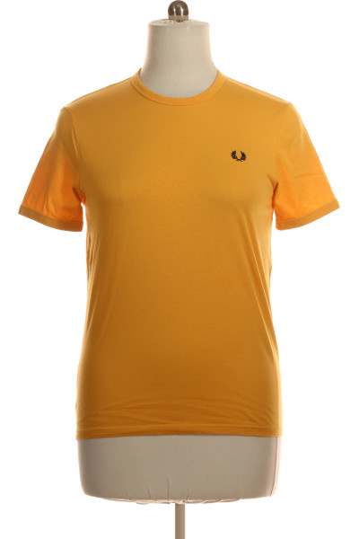 Jednoduché Pánské Tričko Oranžové FRED PERRY Vel. M