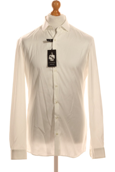 Pánská Košile Jednobarevná Bílá ETERNA Vel. 42