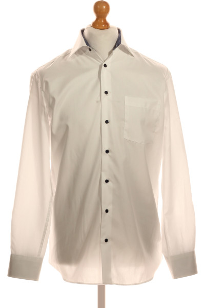 Pánská Košile Jednobarevná Bílá ETERNA Vel.  40