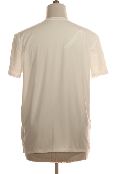 Jednoduché Pánské Tričko Bílé Vel.  XL