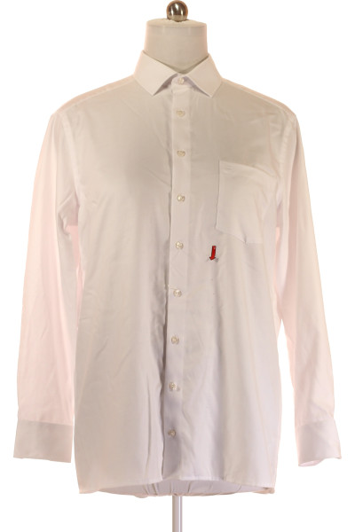 Pánská Košile Jednobarevná Bílá OLYMP Second Hand Vel. 44