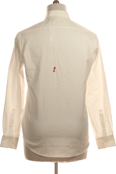 Pánská Košile Jednobarevná Bílá Hugo Boss Vel.  40