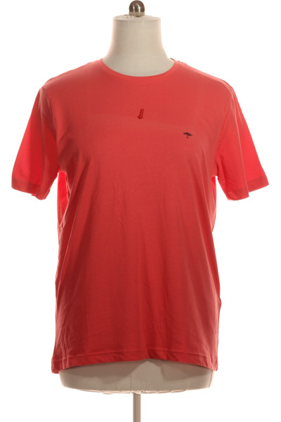 Jednoduché Pánské Tričko S Krátkým Rukávem Bavlněné Červené FYNCH-HATTON