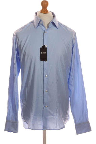 Pánská Košile Jednobarevná Modrá Hugo Boss Vel. M