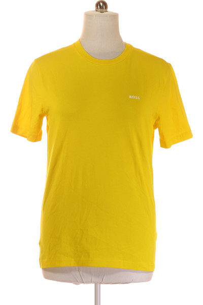 Jednoduché Pánské Tričko Žluté Hugo Boss Vel. L
