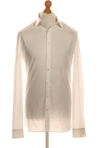 Pánská Košile Jednobarevná Bílá OLYMP Vel. 39