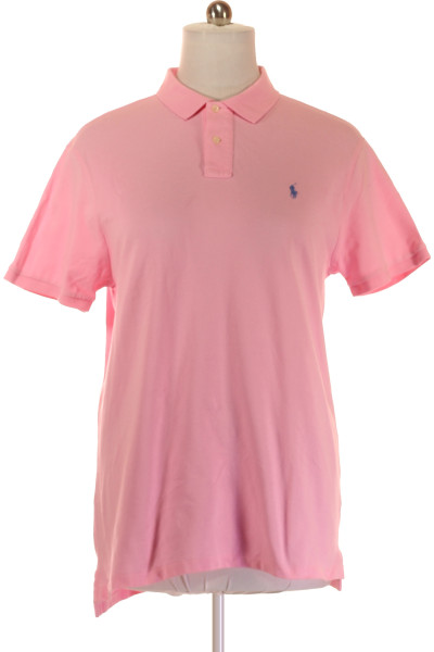 Pánské Tričko S Límečkem Růžové Ralph Lauren Vel. XXL